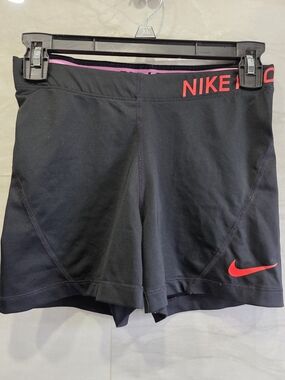 Nike Black and Pink Dri-FIT Training Shorts